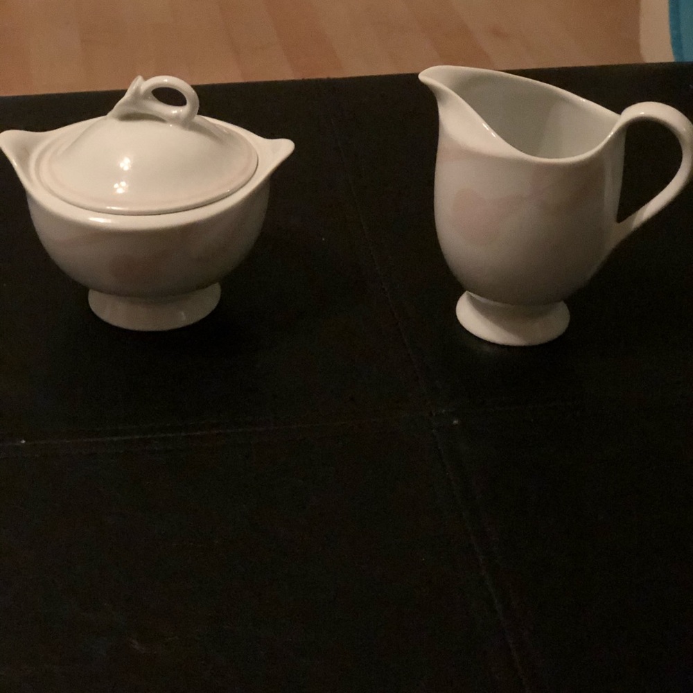 Cream and Sugar Fine China Set by Mikasa.